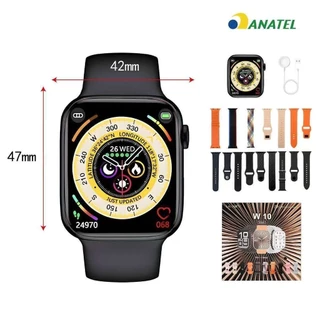 Smartwath W10 serie 10 com 10 pulseiras 46mm laxasfit preto relógio com 10 pulseiras Marisa em Oferta na Shopee