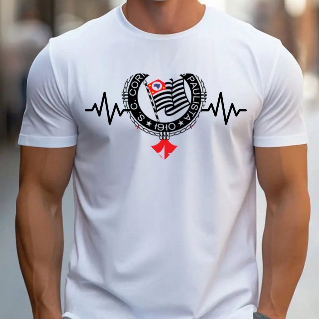 Camiseta Do Corinthians Masculina Branca - Camisa Do Coringao | Shopee ...