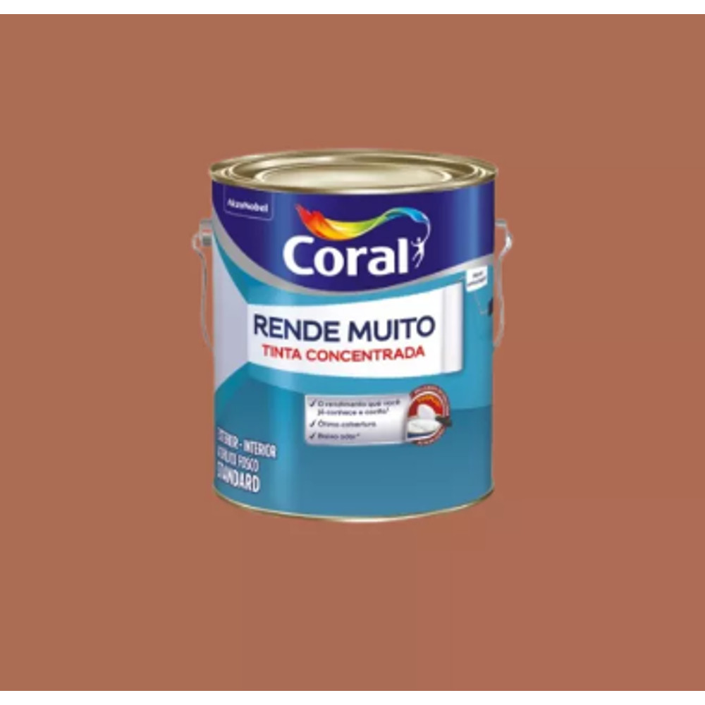 Tinta Rende Muito Pote De Argila Fosco 3,2 Coral 