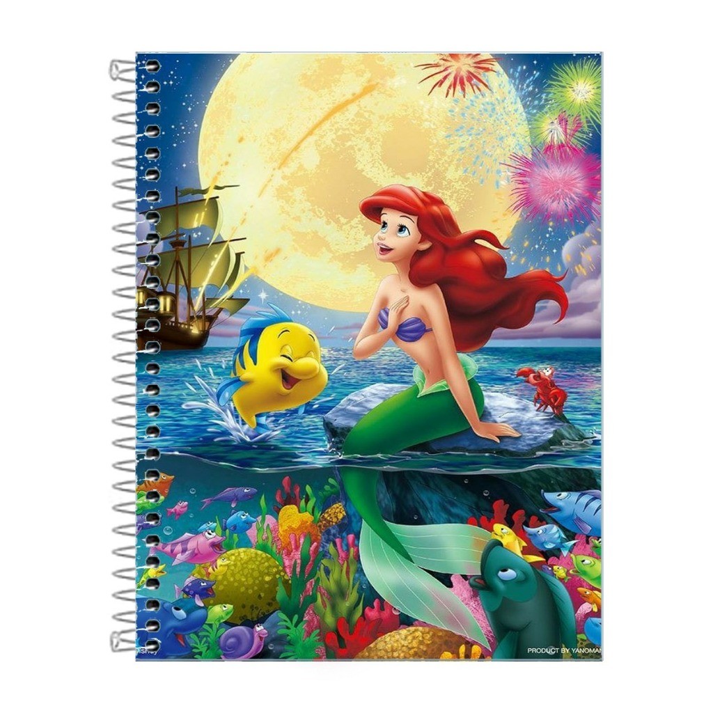 Caderno Pequena Sereia Escolar 1, 10 ou 20 matérias | Shopee Brasil