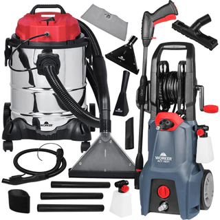 Kit Limpeza Lavadora Alta Pressão 1900W Potente E Extratora de Sujeira Estofado Função Sopro Aspira