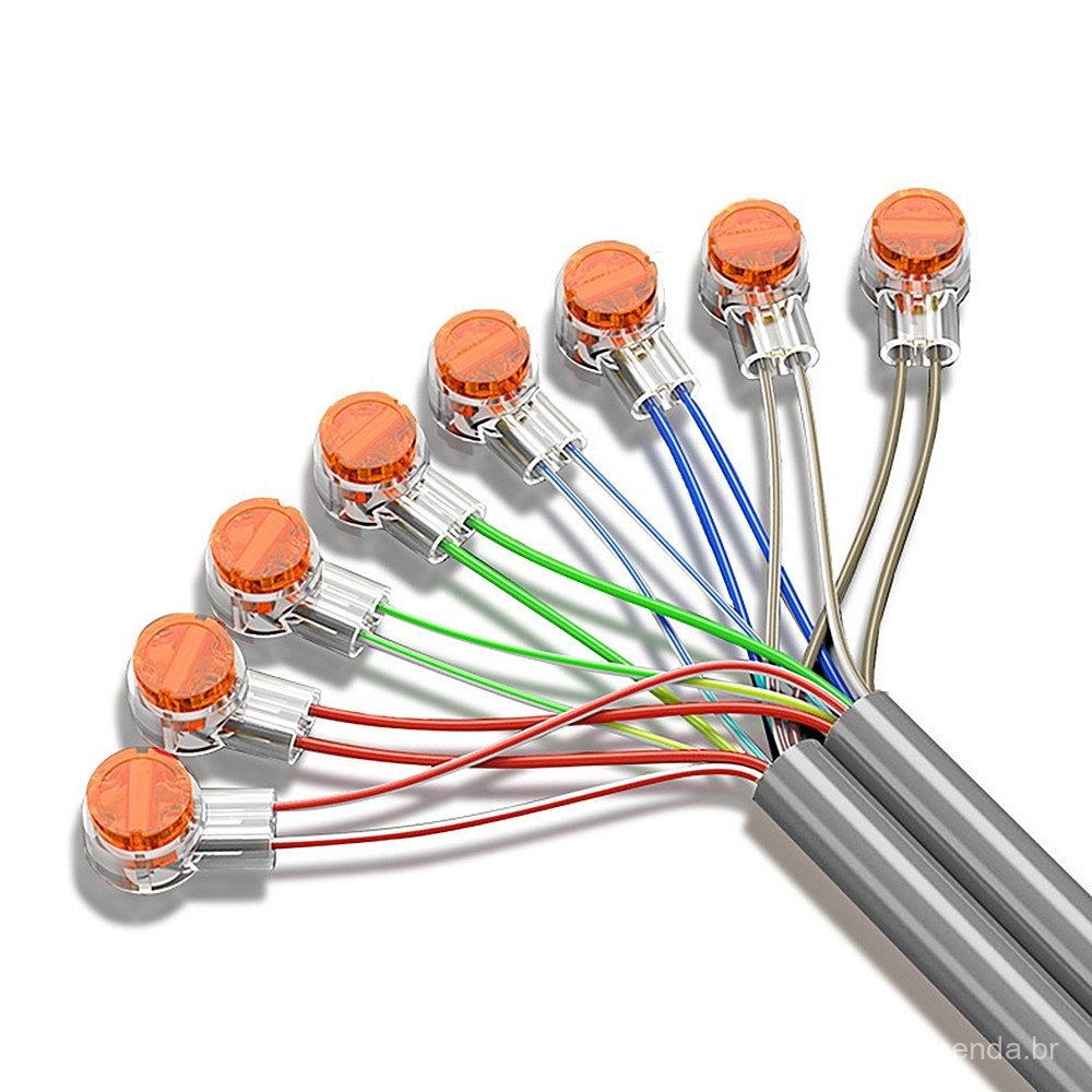 100PCS K1 K2 K3 Conector De Emenda De Fio RJ45 RJ11 Cabo Ethernet ...