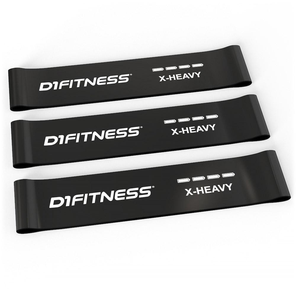 Mini Band Extra-Forte D1FITNESS - 3 Und - Preto | Shopee Brasil