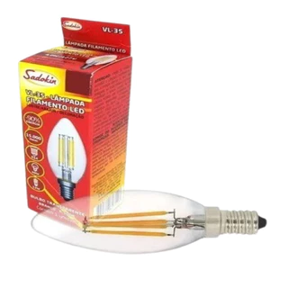 Lâmpada Led Vela Abajur Lustre 2w 110v 6500K Branca E14