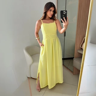 Vestido Longo Elegante Feminino Festa Casamento Madrinha Formatura com Fenda Moderna e Charmosa em Oferta na Shopee