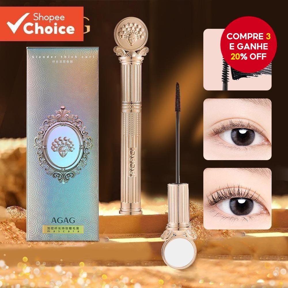 Rímel À Prova D'água AGAG-48H De Longa Duração E Olhos Pretos Grossos ...