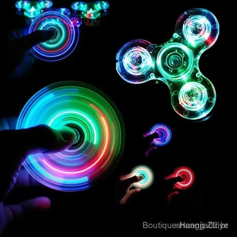 Spinner Luminoso com Luz LED, Brinquedo de Alívio de Estresse para