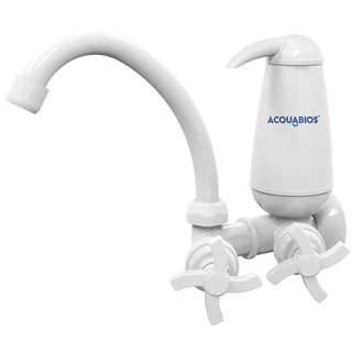Torneira com filtro bica móvel de parede quadriseta - Acqua E05 - Acquabios (Branco) em Oferta na Shopee