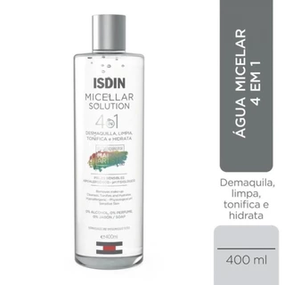Água Micelar Isdin Micellar Solution 4 em 1 com 400ml em Oferta na Shopee