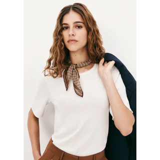 Blusa Feminina Manga Curta Em Tricô Leve em Oferta na Shopee