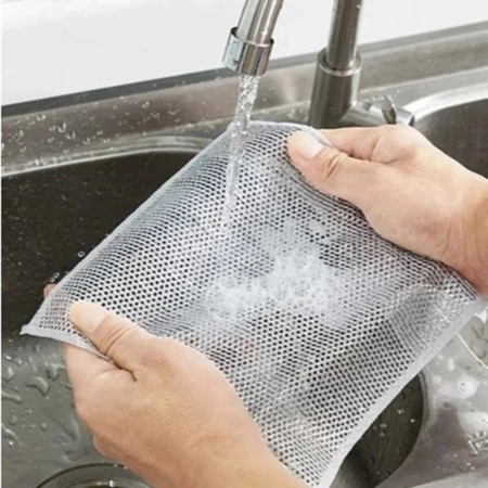 GUIANA 5/10Pcs Pano De Limpeza De Arame Metálico Malha Não Oleosa Fogão De Cozinha Prato & Panelas Em Vez De
