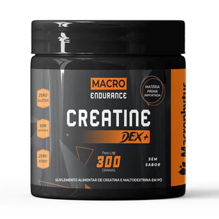 Creatina Dex+ Macrophytus 300g Monihidratada em Pó - Ganho de Força e Massa Muscular