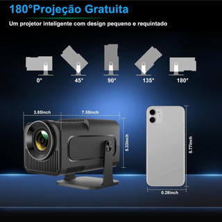 Mini Projetor 4K Portátil HY320 | Android, Full HD, Wifi e Bluetooth — foto 7 — Achou Levou Brasil
