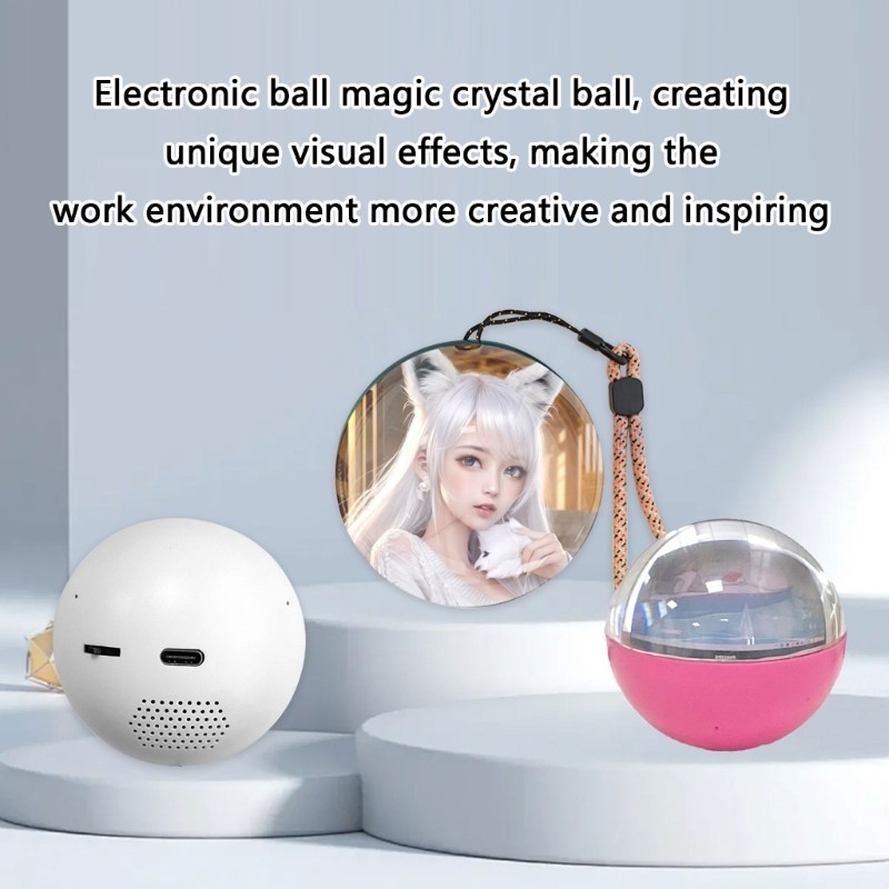 Esfera Cristais LED Místico Estone Design Eficiente Energia ABS E Display Ilusão Mesa Vidro