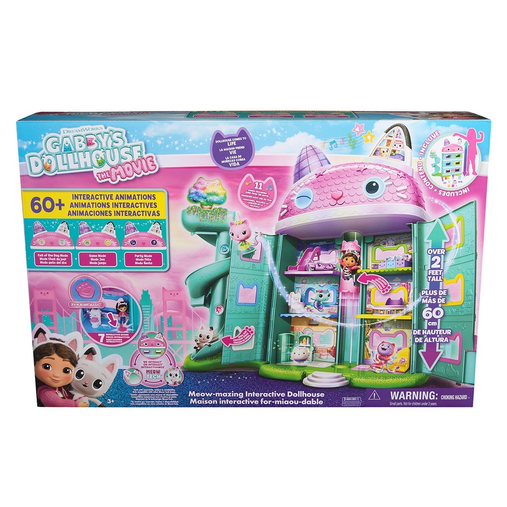 Gabbys Dollhouse O Filme - Casa Da Gabby Deluxe Com Som | Shopee Brasil