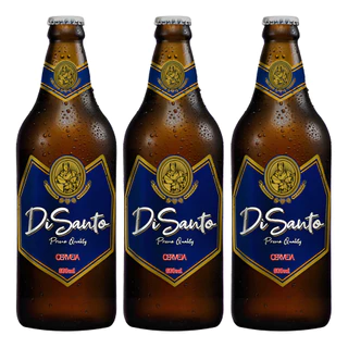 Cerveja Pilsen Di Santo 600ml 3 Unid.