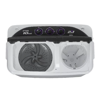 Máquina de Lavar Twin Tub Praxis 10kg 2 em 1 Lava e Centrifuga Branca