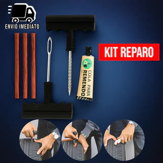 Kit Reparo Pneu sem Camara para Carro e Moto + 13 Refil Selante Macarrão Remendo em Oferta na Shopee