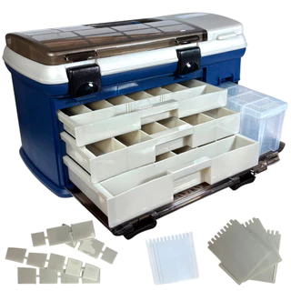 Maleta Caixa Organizadora Kala CPK 630 3 Gavetas com Compartimentos Otimizáveis Divisórias Plásticas em Oferta na Shopee