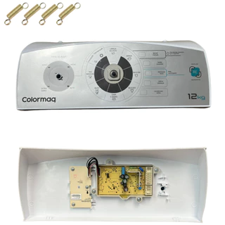 Placa Original Potencia e Interface Lavadora De Roupa Colormaq Lca12 Montada Com Adesivo e Painel Nf