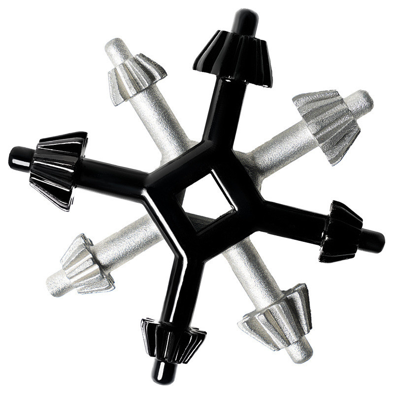 Chave de furadeira elétrica quatro em um, chave para mandril de furadeira, chave para furadeira manual, chave de quatro