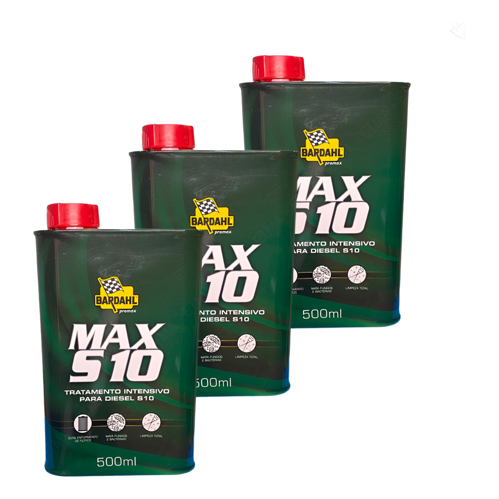 Aditivo Bardahl Para Motor Diesel Max S10 500 Ml Kit 3 Un Verde-escuro ...