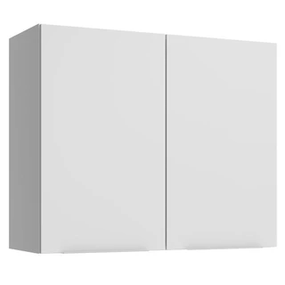 Armário Aéreo para Quarto 80 cm 2 Portas Branco Neo Madesa em Oferta na Shopee