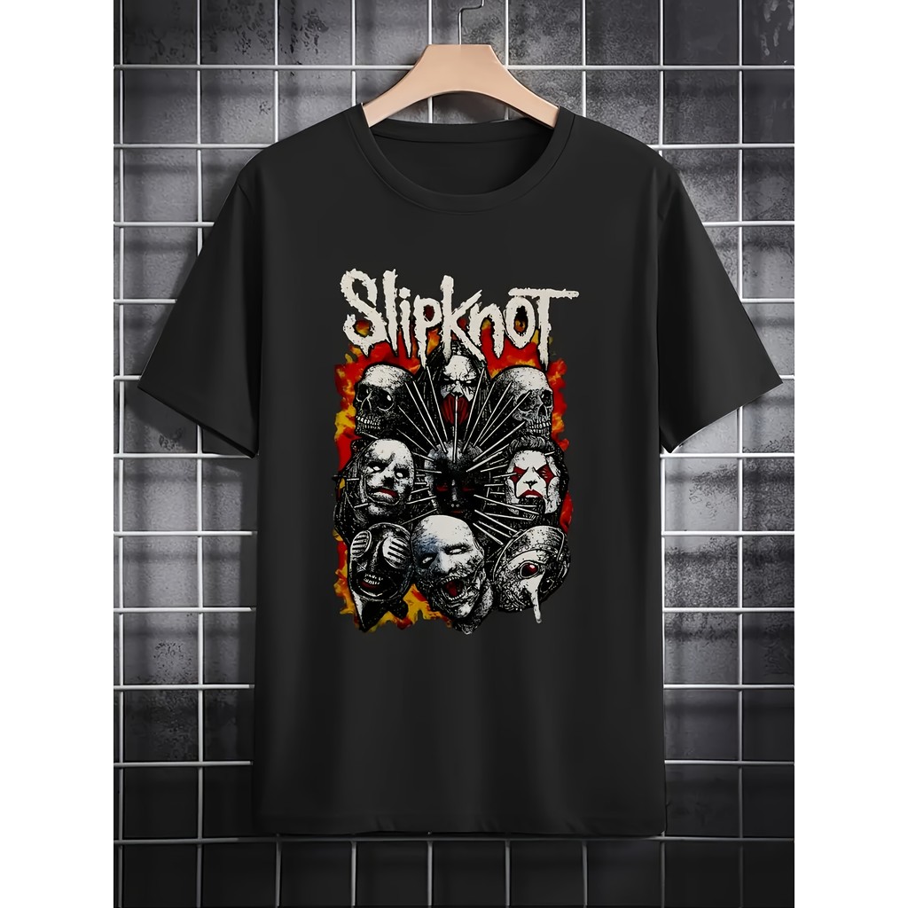 Camiseta Masculina Slipknot Básica Oversized Slipknot Vermelha