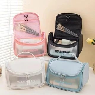 Necessário Organizador Viagem Bolsa Impermeável De Maquiagem Transparente Portátil Flip Yan Shop em Oferta na Shopee
