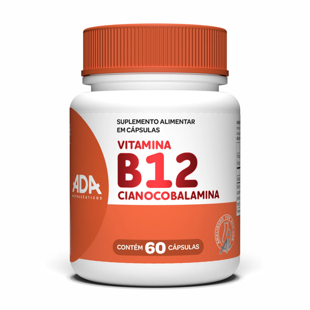 Vitamina B12 Cianocobalamina 400Mg 60Caps - Ada | Shopee Brasil