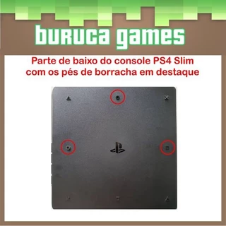 Kit com os pés de borracha antiderrapante do console PS4 Slim ou Pro