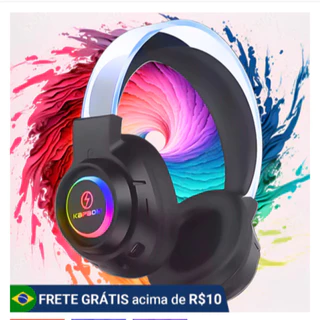Fone De Ouvido Sem Fio Bluetooth Headphone Bluetooth para Celular 5.0 LED RGB KA-9255