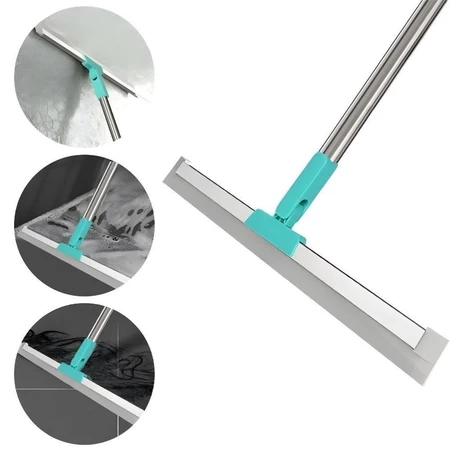 Rodo de Silicone Cabo 100CM 140CM Para Limpeza de Piso Vidros Com Gancho Secos e Molhados Uso Duplo Vassoura Mágica