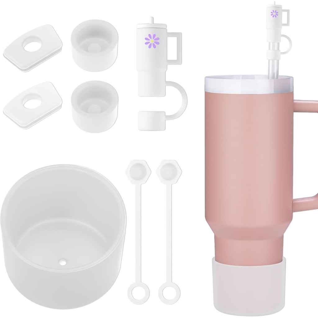 2 Coperchi Di Ricambio Per Tazza Stanley Quencher 1,18L - A Prova Di Perdite, Con Cannuccia, Viola Chiaro