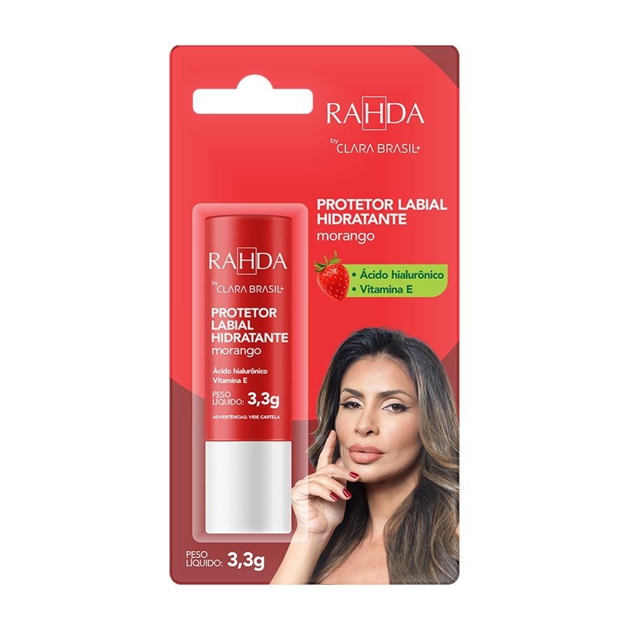 Protetor Labial Hidratante By Clara Brasil Sabor Morango 3,3G Rahda ...