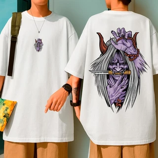Camiseta estampada de anime grande Bleach, unissex, 100% algodão de alta qualidade, gola redonda