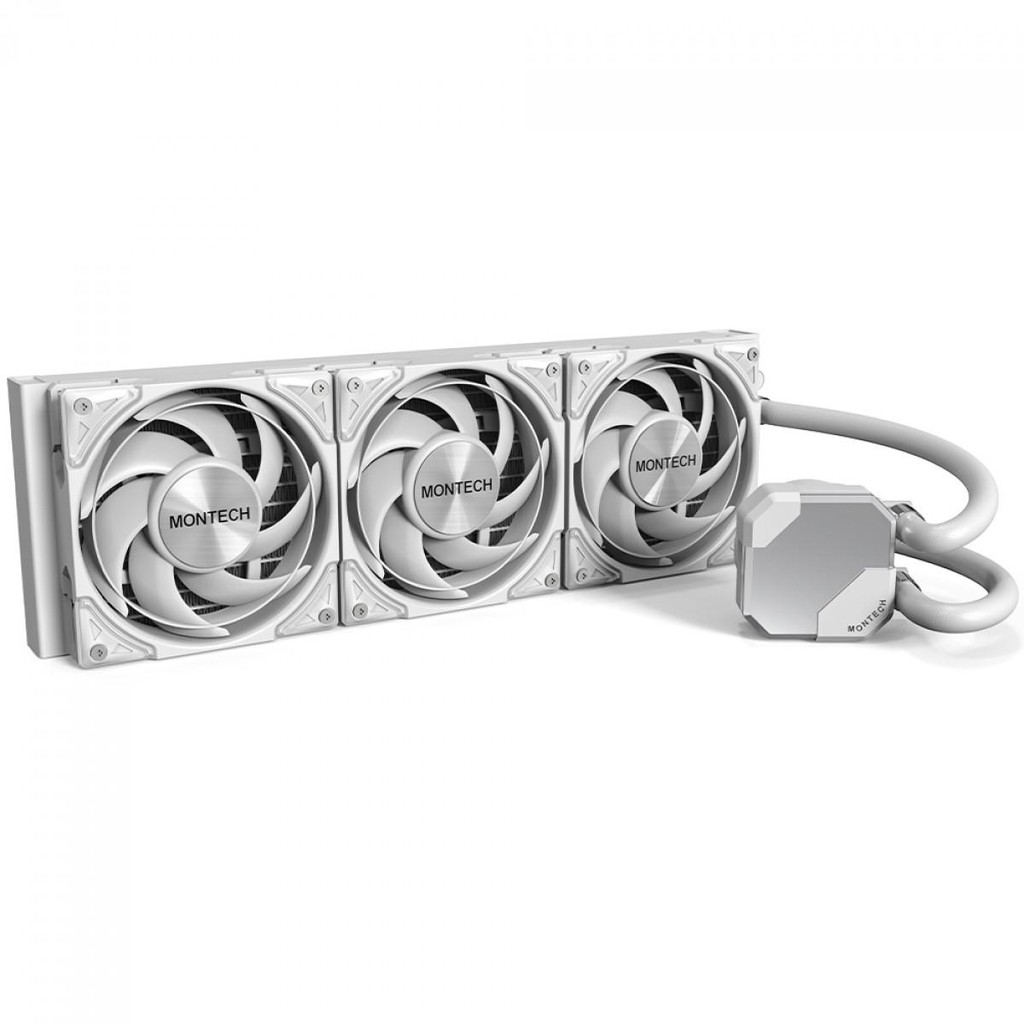Water Cooler Montech HyperFlow Silent, 360mm, Intel-AMD, PWM, Branco