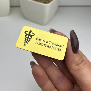 Botton Broche Magnético Personalizado Espelhado Acrilico Luxo Sua Logo Nome Profissão