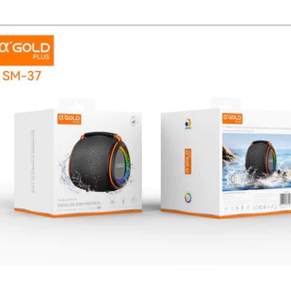 Caixa De Som Bluetooth Tws Sm-37 A'gold Original 10W