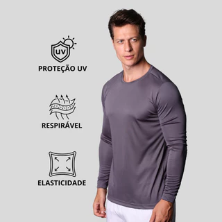 Camiseta Manga Longa Dry Fit Personal Trainer Masculina Proteção uv Segunda Pele Personal 2