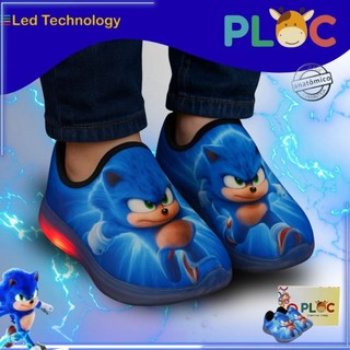 Sonic Tenis De Led Infantil Masculino Recarregavel Tênis Infantil