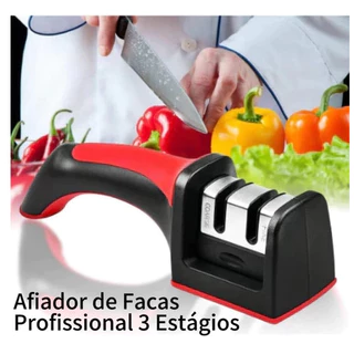 Amolador Afiador De Facas 3 Afiações Linha Profissional em Oferta na Shopee