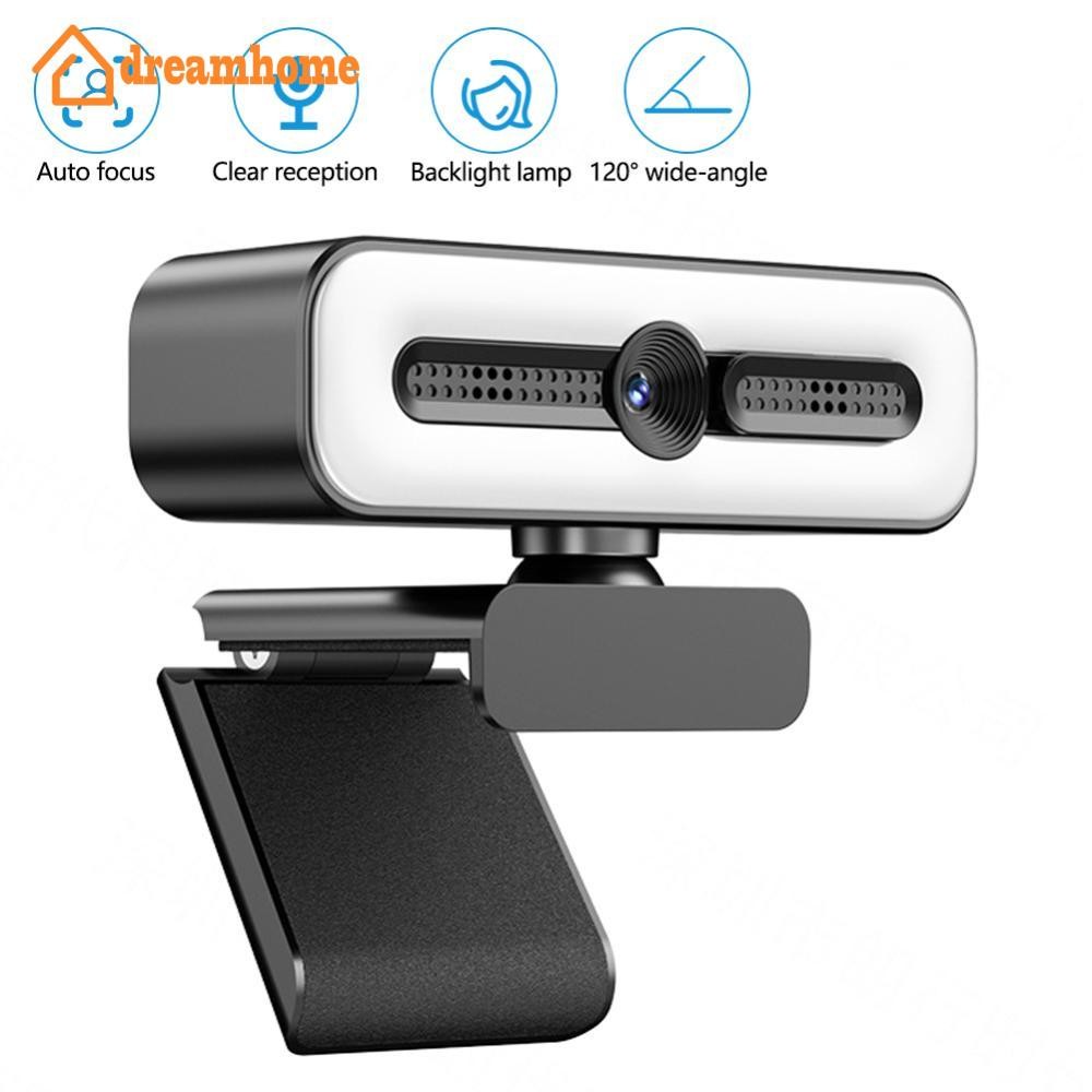 DREAMHOME 4K Webcam Com Luz Para PC/Laptop 1080P 2K HD Streaming Camera ...
