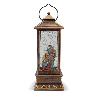 Enfeite Natal Lanterna de Mesa Musical Importada Resina 29cm