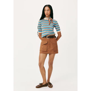 Saia Curta Reta Empapelada em Oferta na Shopee