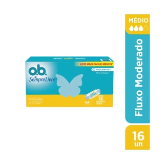 Absorvente Interno Ob Sempre Livre Procomfort Médio 16 Unidades - em Oferta na Shopee