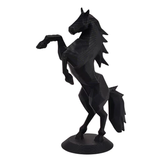 Enfeite Sala Rack Cavalo Luxo Escultura Escritório Presente Cavalo Empinando