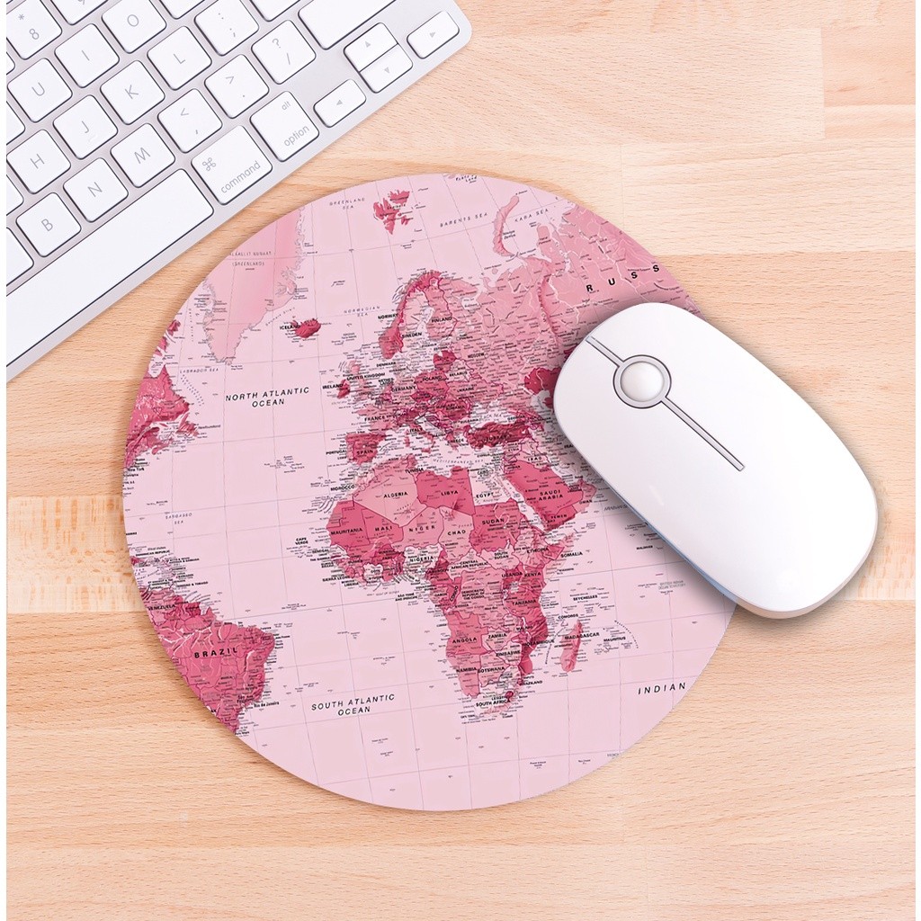 Mouse Pad Redondo Mapa Mundi | Shopee Brasil