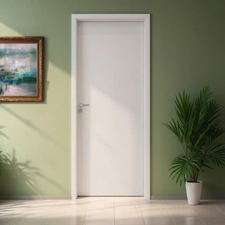Kit Porta de Madeira 210x72cm Batente 11cm Lisa Primer Uniportas Esquerda