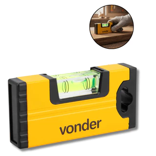 Nível de Alumínio De Bolso Vonder 4" Resistente Nivelar Profissional